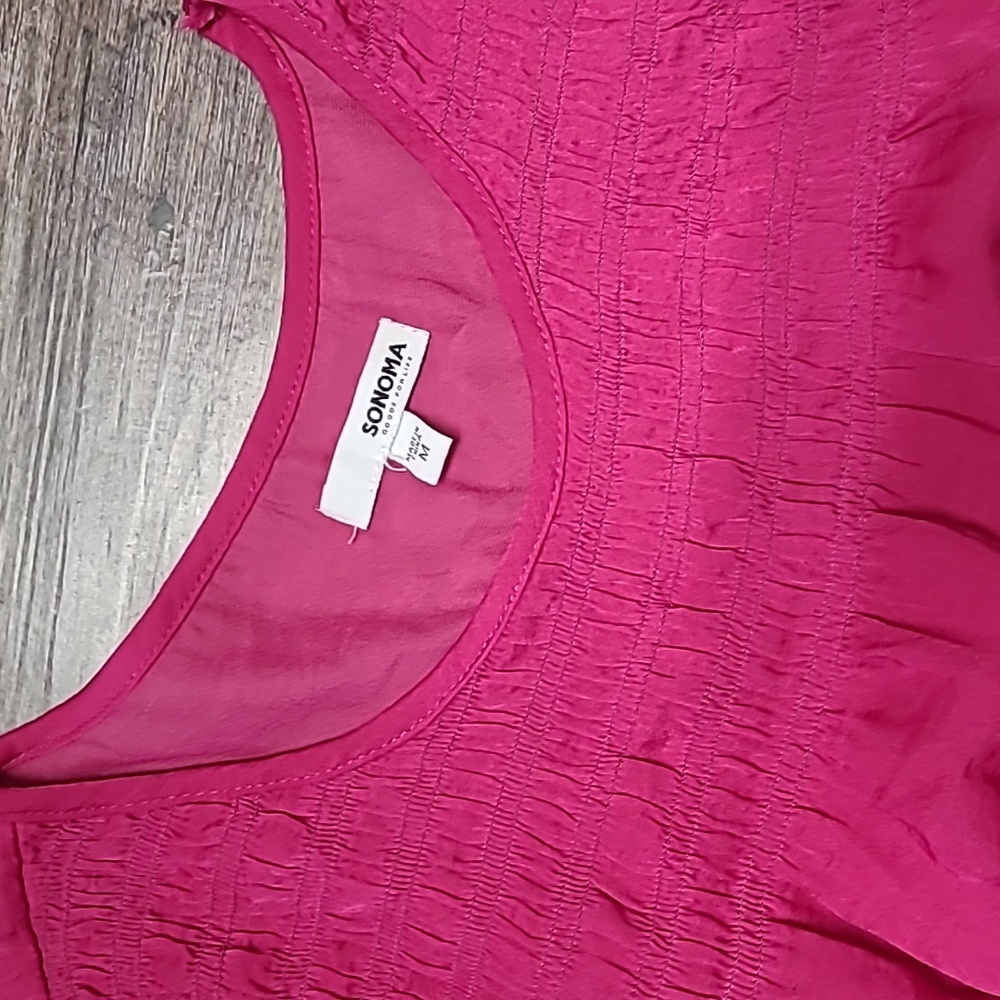 Set Of Two Sonoma Olive Green And Magenta Sleeveless Tops - Picture 3 of 3